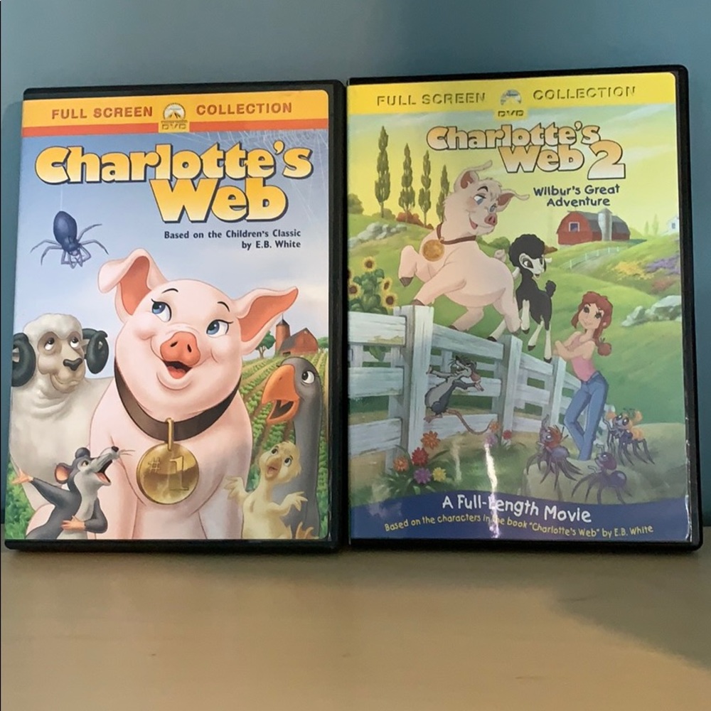 2 DVDs: Charlotte’s Web; Charlotte’s Web 2